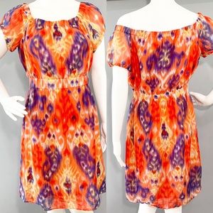 Theory Ikat Tie Dyed Silk Blend Sheath Dress